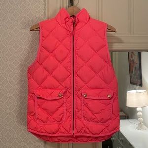 J.Crew neon pink/coral puffer vest